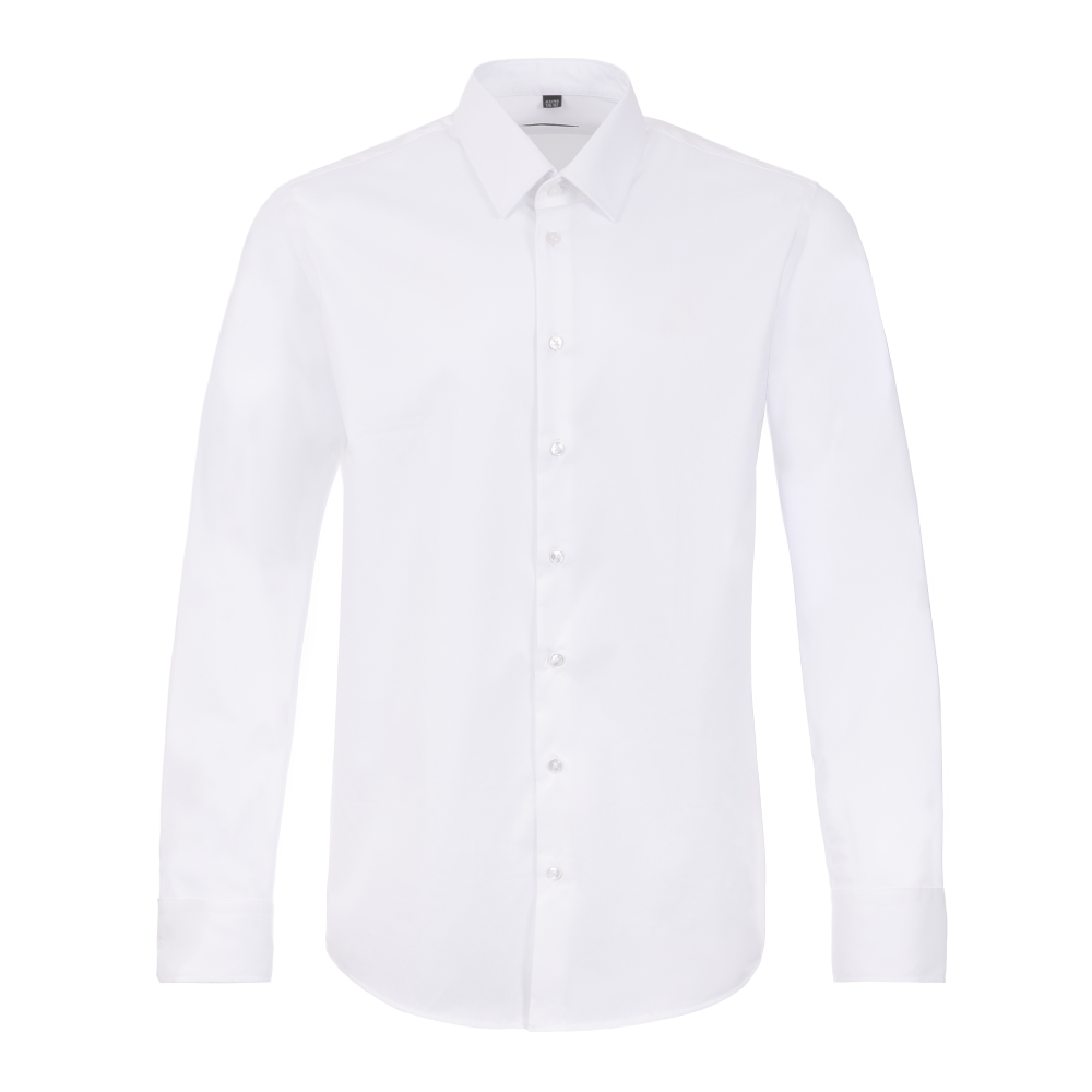 Biała Koszula Męska Slim Fit z Bawełną i Elastanem model 071 - obrazek 2