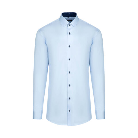 KOSZULA EWTEX NIEBIESKA SATYNA 100%BW model slim
