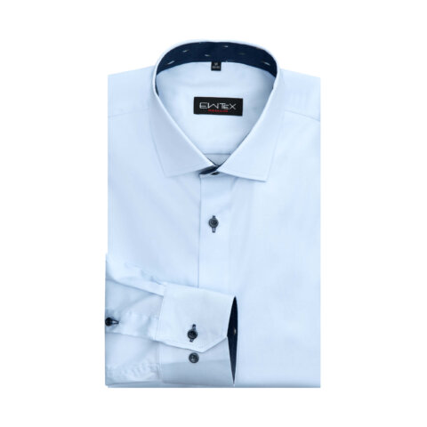 KOSZULA EWTEX NIEBIESKA SATYNA 100%BW model slim